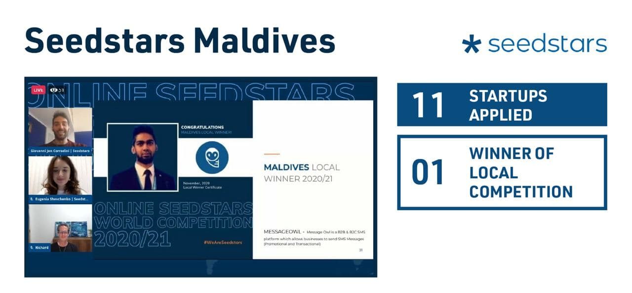 Message Owl wins Seedstars Maldives 2019