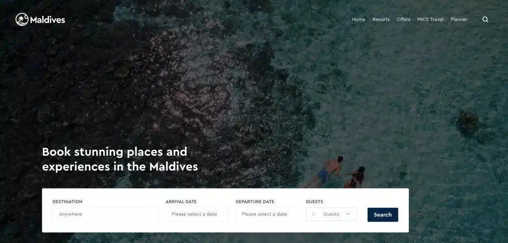 maldives com ux design